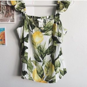 H&M lemon blouse